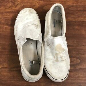 Women's Well Worn Goodfellow White Cotton Skaters Surfers Sneakers Size 7.5
